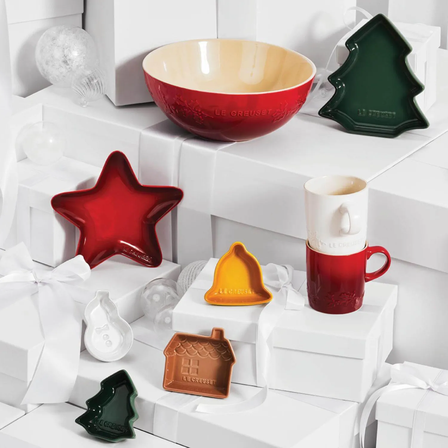 Le Creuset Holly Stoneware 350ml Mug - Cerise