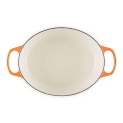 Le Creuset Limited Edition Signature 29cm Cast Iron Oval Casserole - Flamme Doree