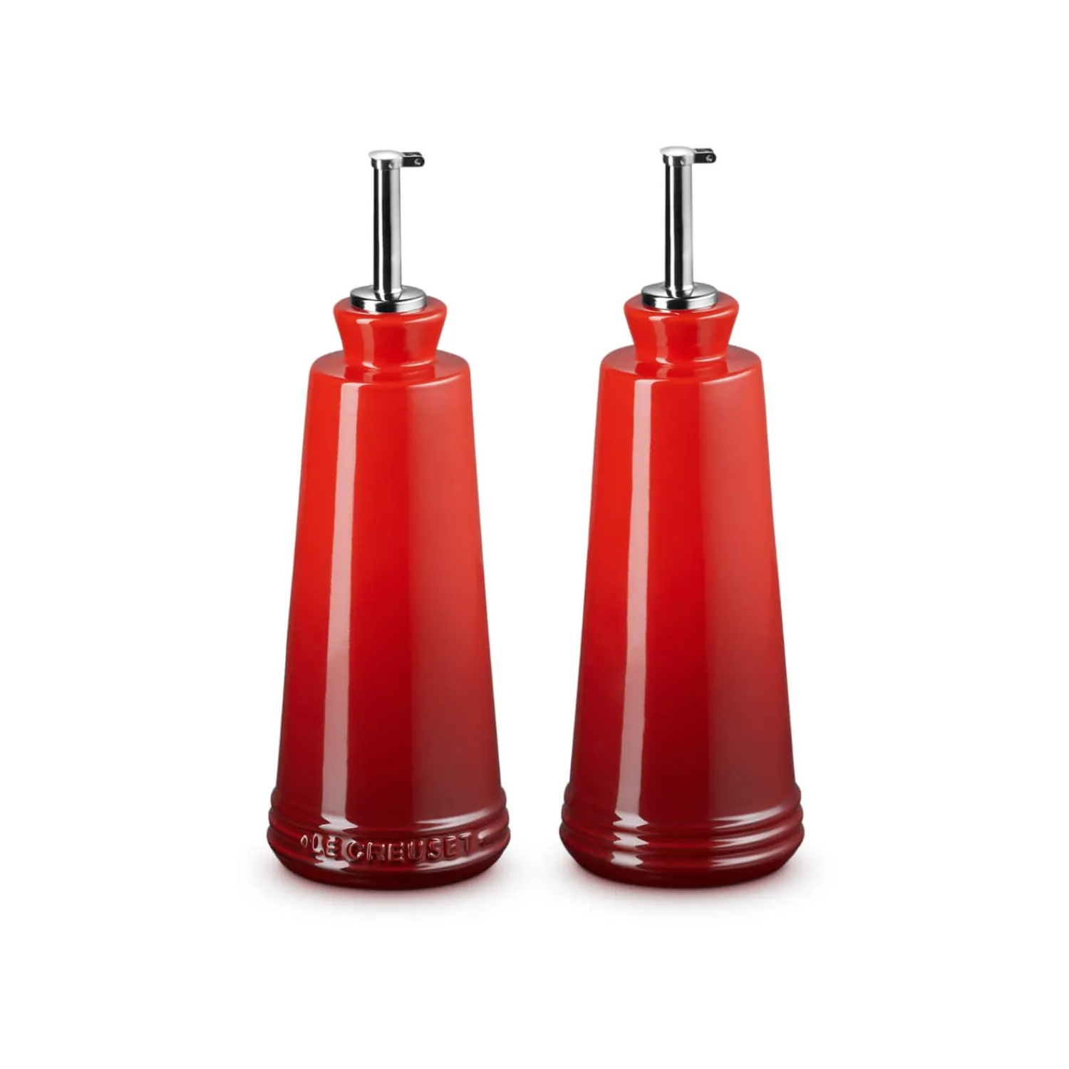 Le Creuset 300ml Stoneware Oil & Vinegar Set - Cerise