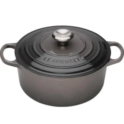 Le Creuset Signature Cast Iron 24cm Round Casserole - Flint