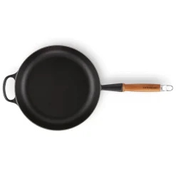 Le Creuset Signature Cast Iron 3 Piece Frying Pan & Saute Pan Set - Satin Black