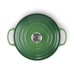 Le Creuset Signature Cast Iron 24cm Round Casserole - Bamboo Green