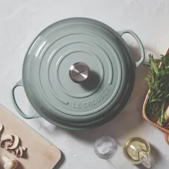 Le Creuset Signature Cast Iron 26cm Shallow Casserole - Sea Salt