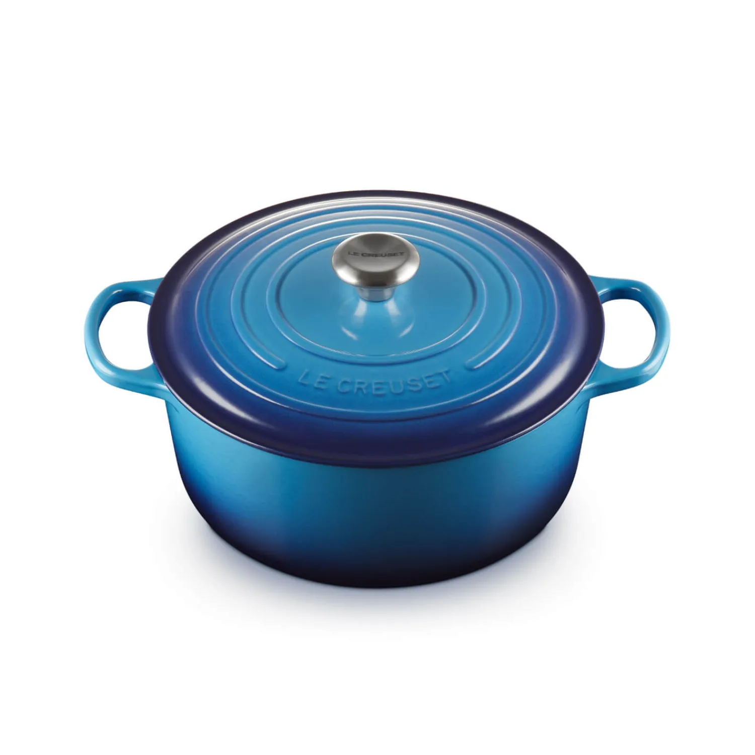 Le Creuset Signature Cast Iron 28cm Round Casserole - Azure