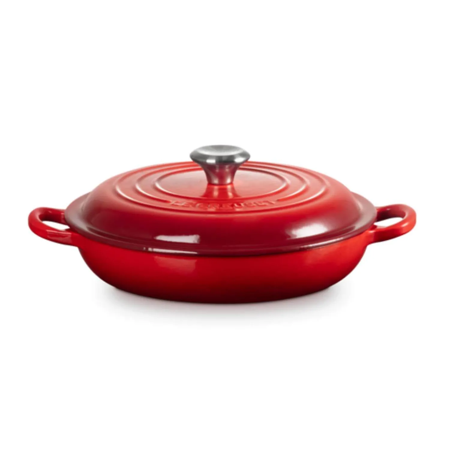 Le Creuset Signature Cast Iron 30cm Shallow Casserole - Cerise