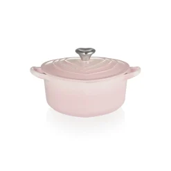 Le Creuset Signature Cast Iron 1.9 Litre Heart Casserole - Shell Pink