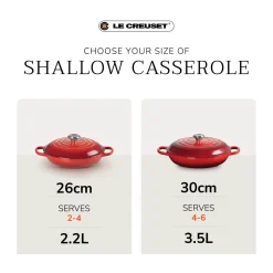 Le Creuset Signature Cast Iron 30cm Shallow Casserole - Sea Salt