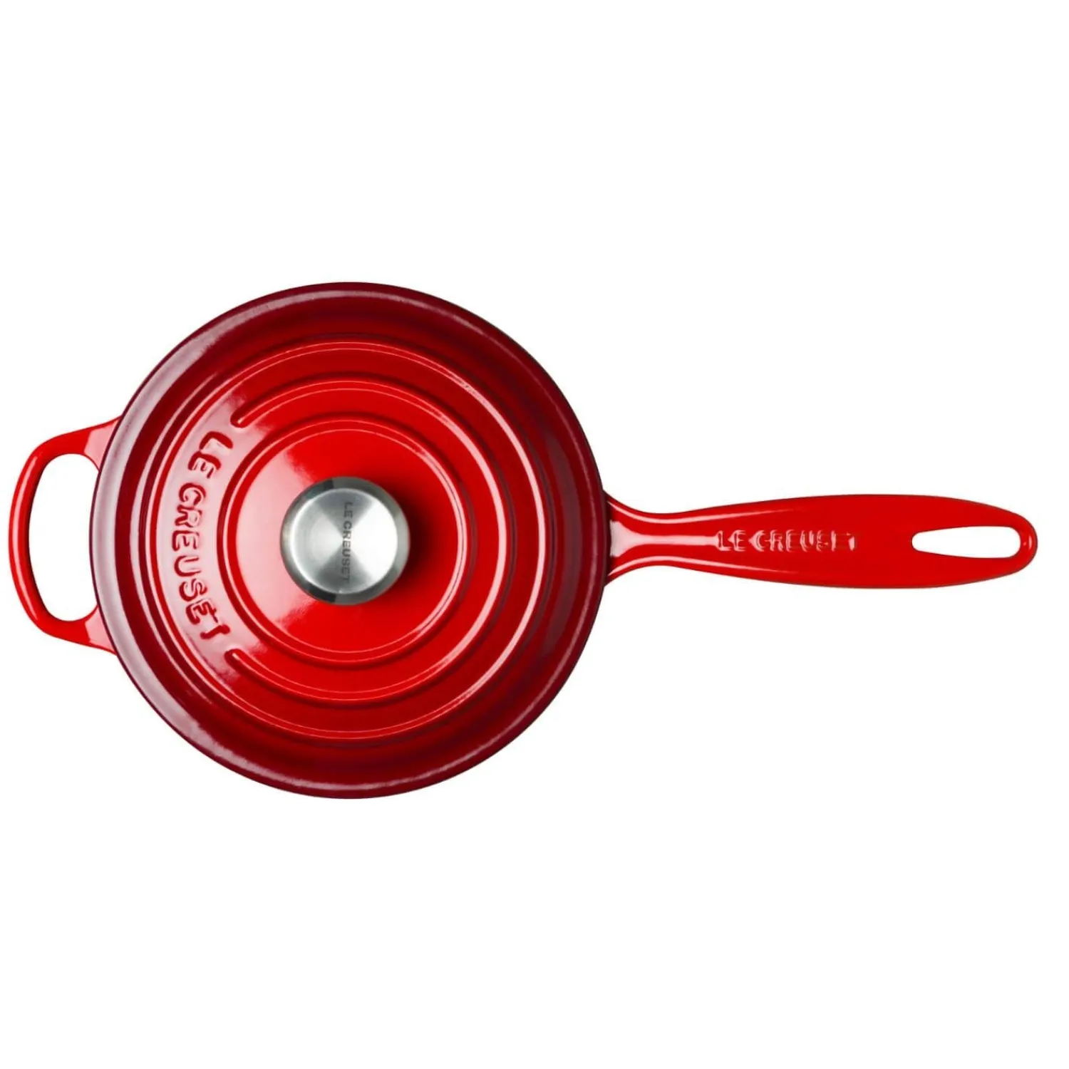 Le Creuset Signature Cast Iron 3 Piece Saucepan Set - Cerise