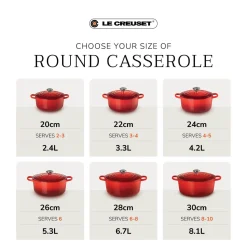 Le Creuset Signature 22cm Cast Iron Round Casserole - Sea Salt