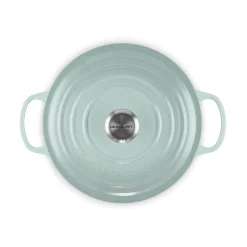 Le Creuset Signature 26cm Cast Iron Round Casserole - Sea Salt