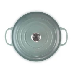 Le Creuset Signature 28cm Cast Iron Round Casserole - Sea Salt