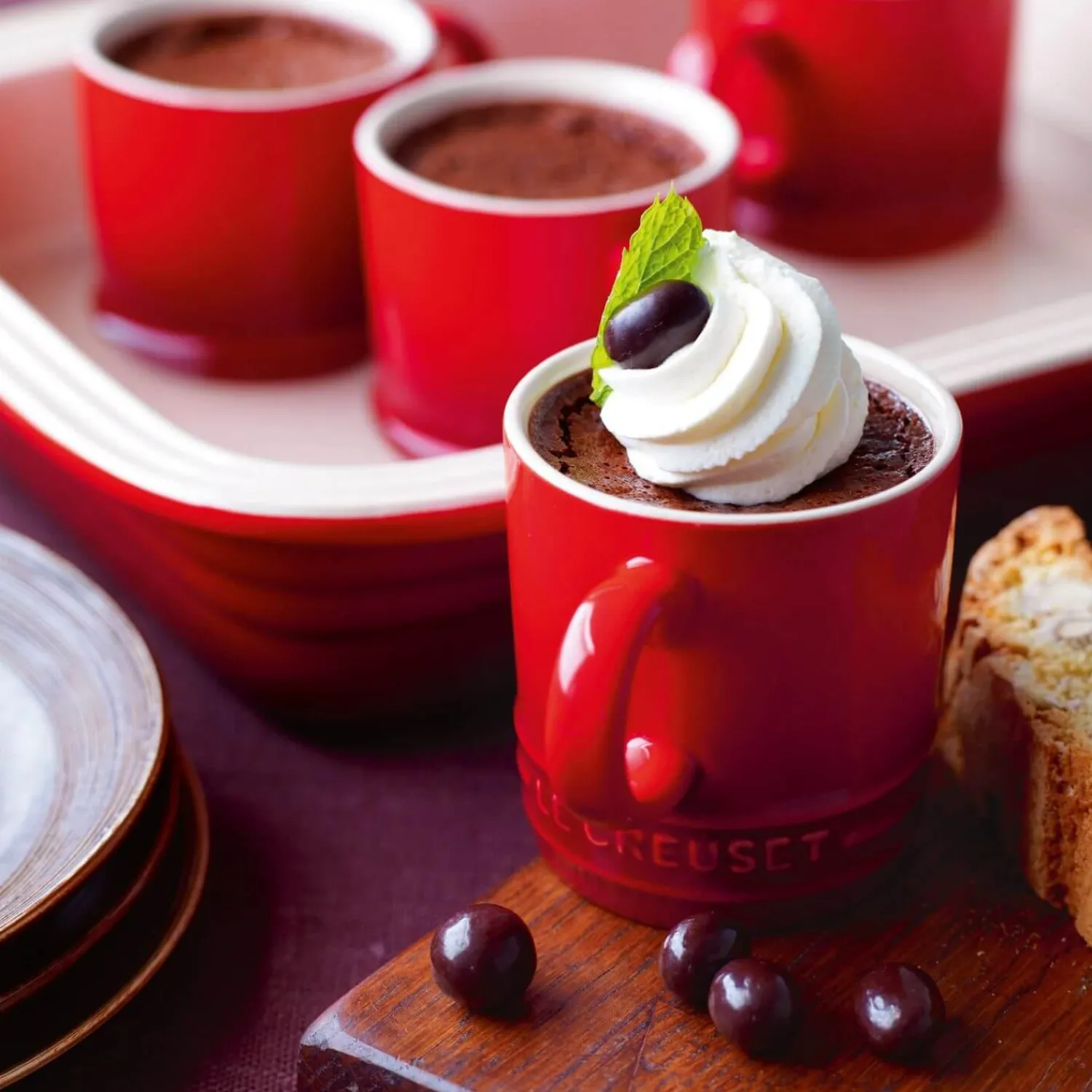 Le Creuset Stoneware Espresso Mug - Cerise
