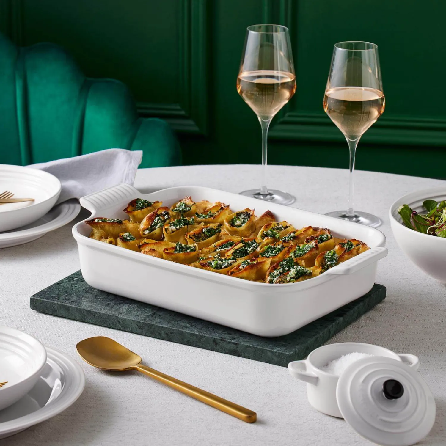 Le Creuset Stoneware Heritage 26cm Rectangular Deep Dish - White