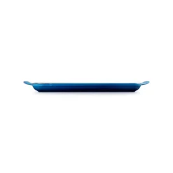 Le Creuset Traditional Cast Iron 32cm Rectangular Grill - Azure