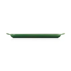 Le Creuset Traditional Cast Iron 32cm Rectangular Grill - Bamboo Green