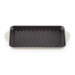 Le Creuset Traditional Cast Iron 32cm Rectangular Grill - Meringue