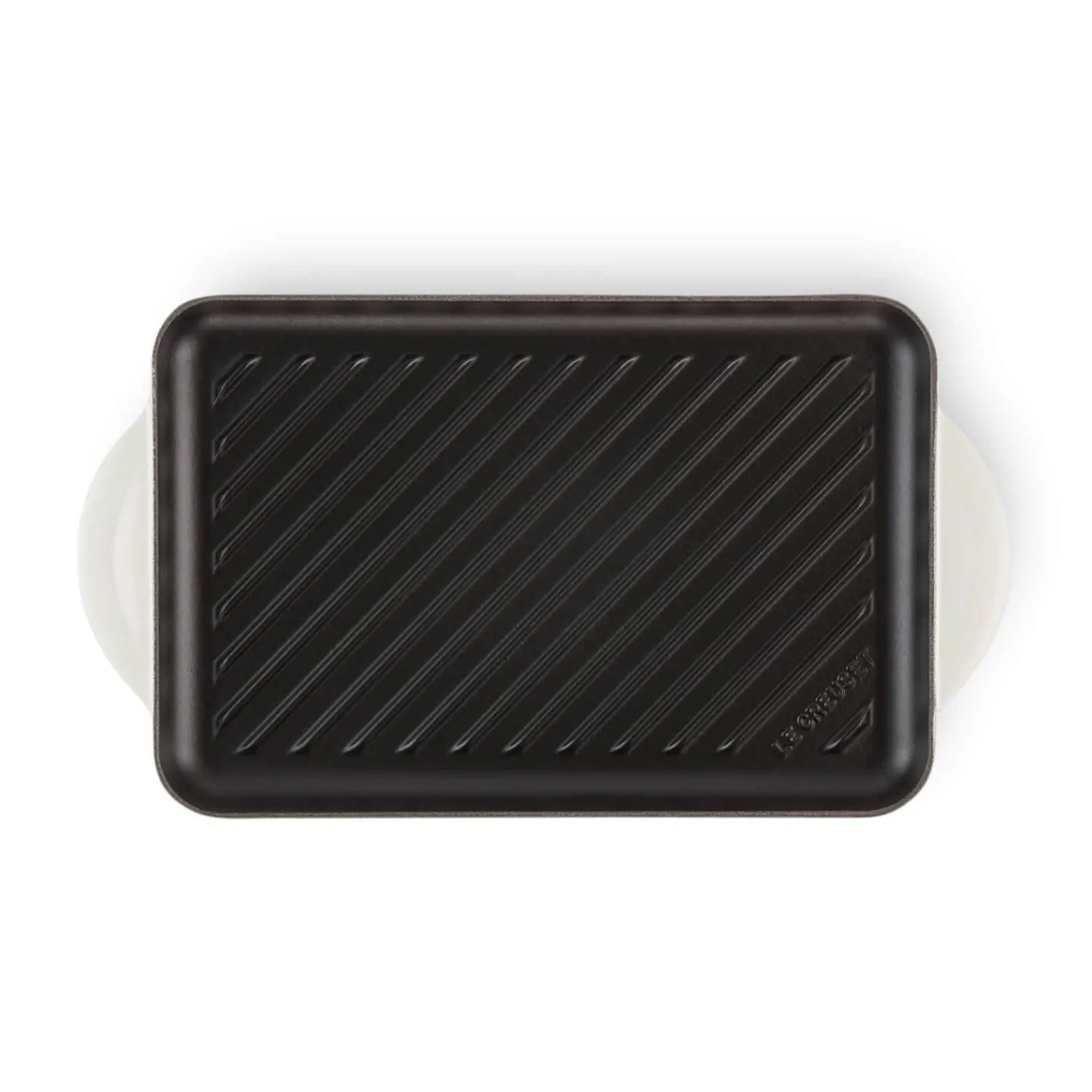 Le Creuset Traditional Cast Iron 32cm Rectangular Grill - Meringue