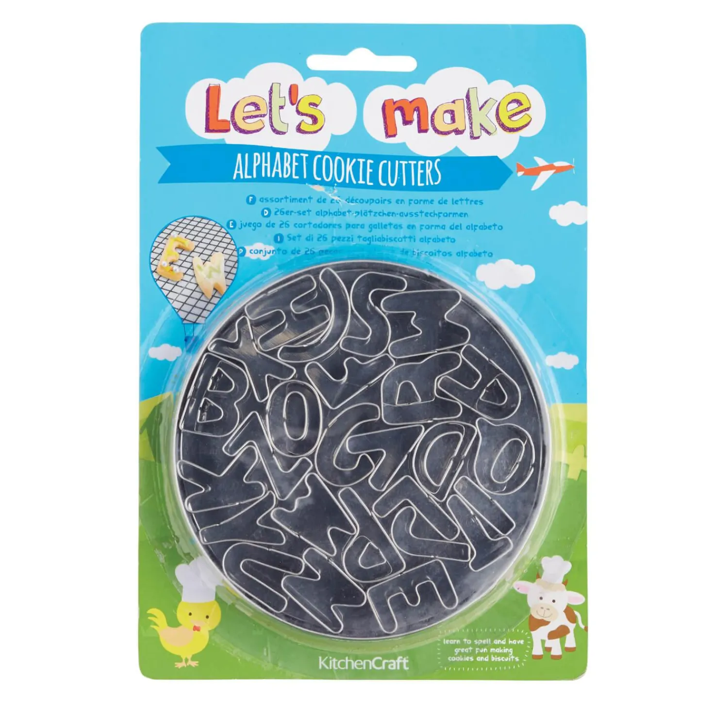 Let's Make Let's Make 26 Alphabet Cookie Cutters With Storage Tin