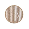 Liga Round Cork Coaster - Wiggle - White