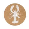 Liga Round Cork Placemat - Lobster - White
