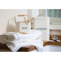 Living Nostalgia Laundry Soap Canister - Cream