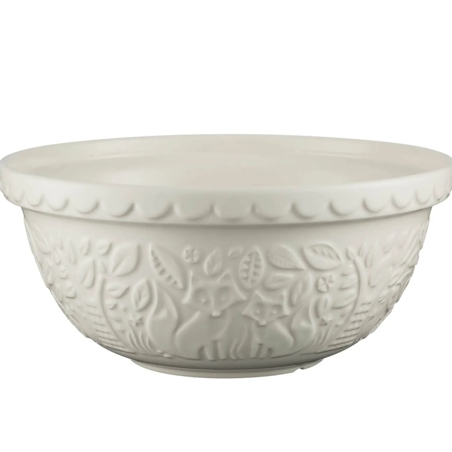 Mason Cash In the Forest 29cm Stoneware Mixing Bowl - Cream, Fox