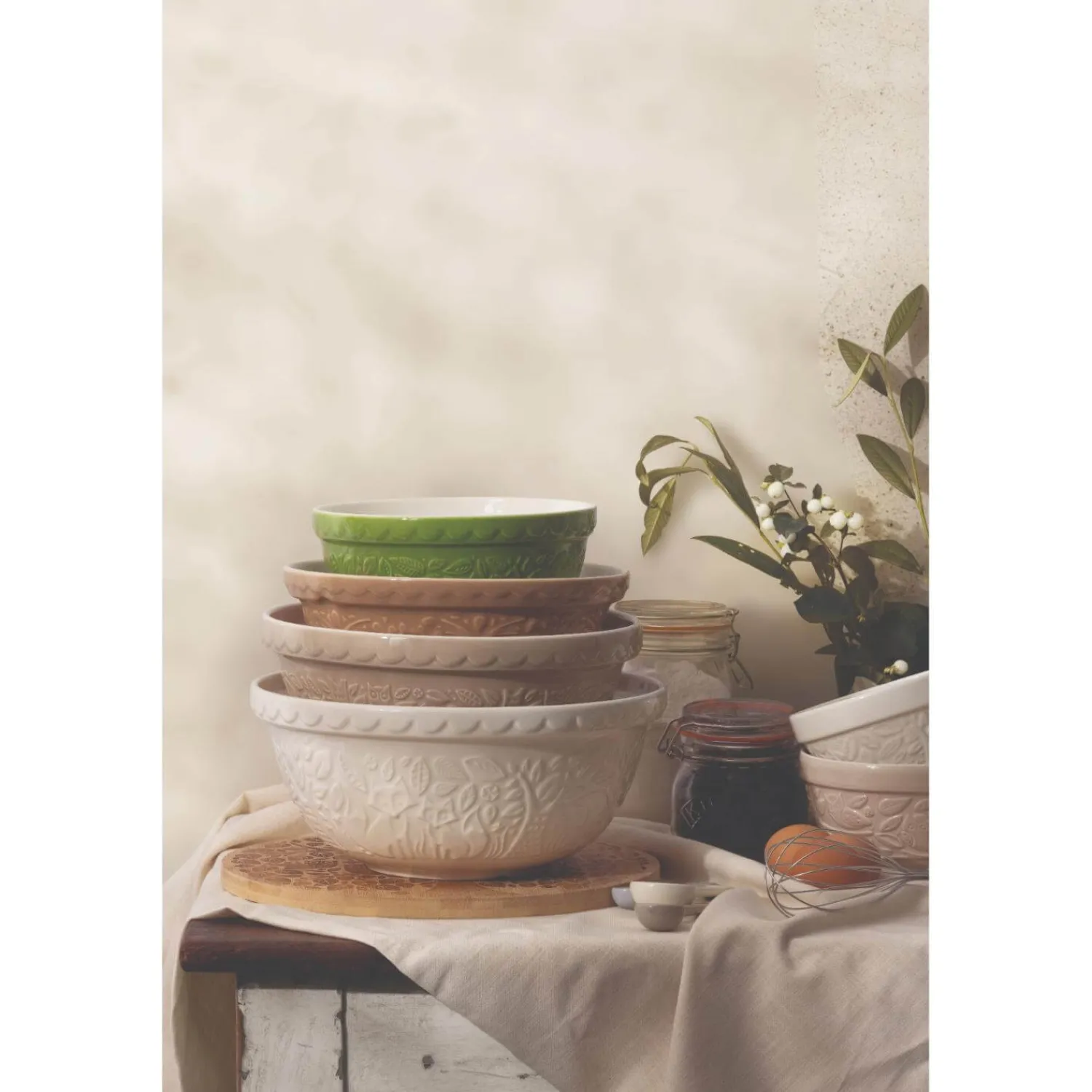 Mason Cash In the Forest 29cm Stoneware Mixing Bowl - Cream, Fox
