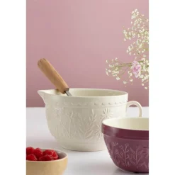 Mason Cash In The Forest 25cm Stoneware Batter Bowl - Cream, Owl