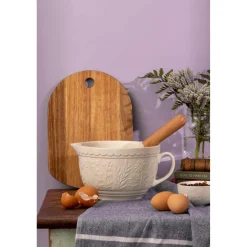 Mason Cash In The Forest 25cm Stoneware Batter Bowl - Cream, Owl