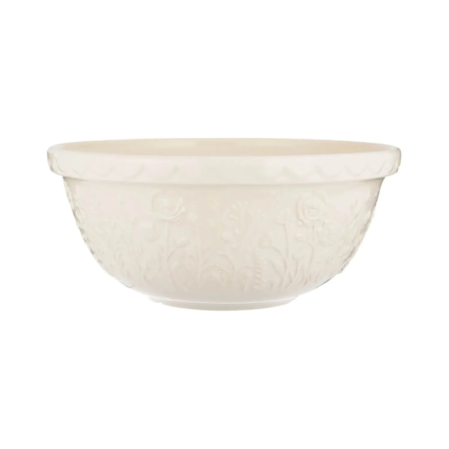 Mason Cash In The Meadow Rose 29cm Stoneware Mixing Bowl - Cream
