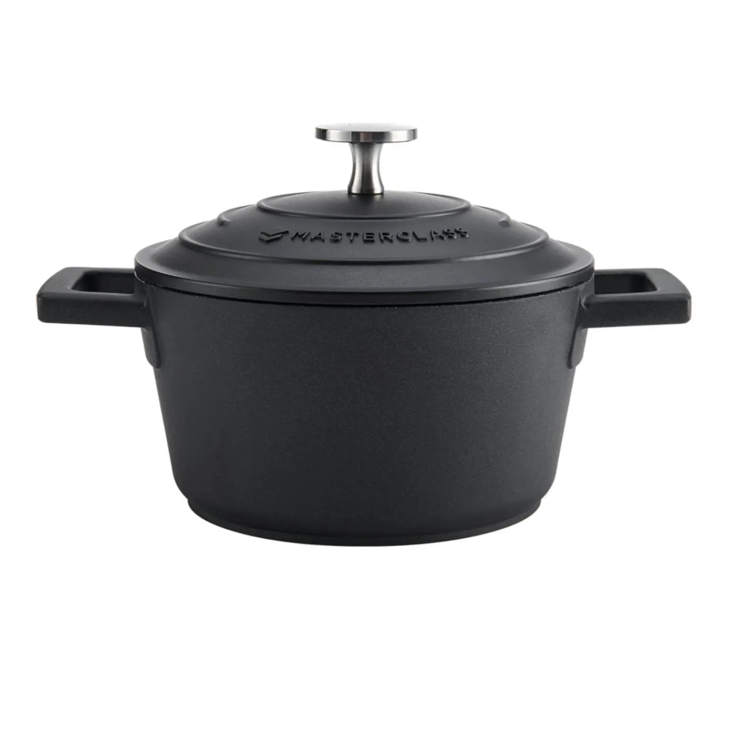 MasterClass Cast Aluminium 16cm Lightweight Round Casserole Dish - Black