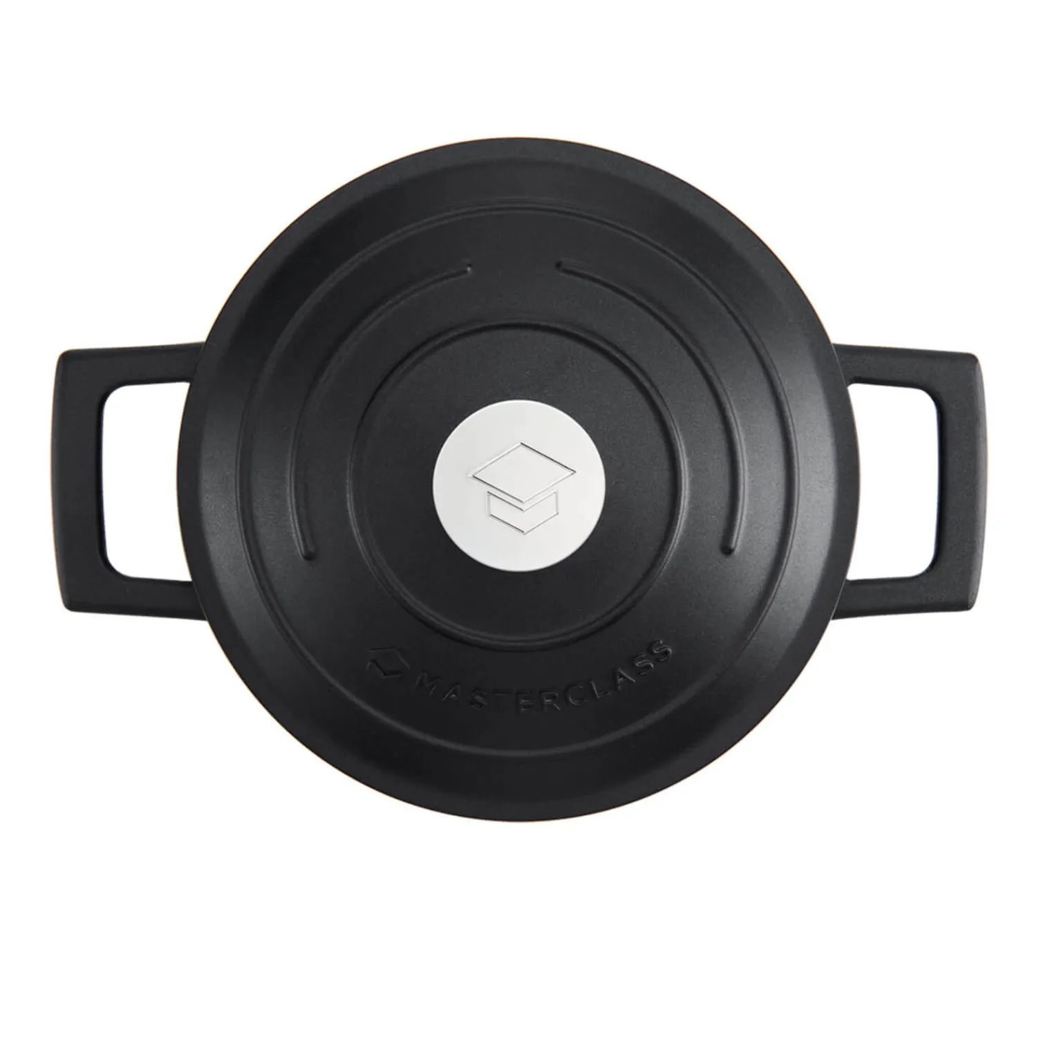 MasterClass Cast Aluminium 16cm Lightweight Round Casserole Dish - Black