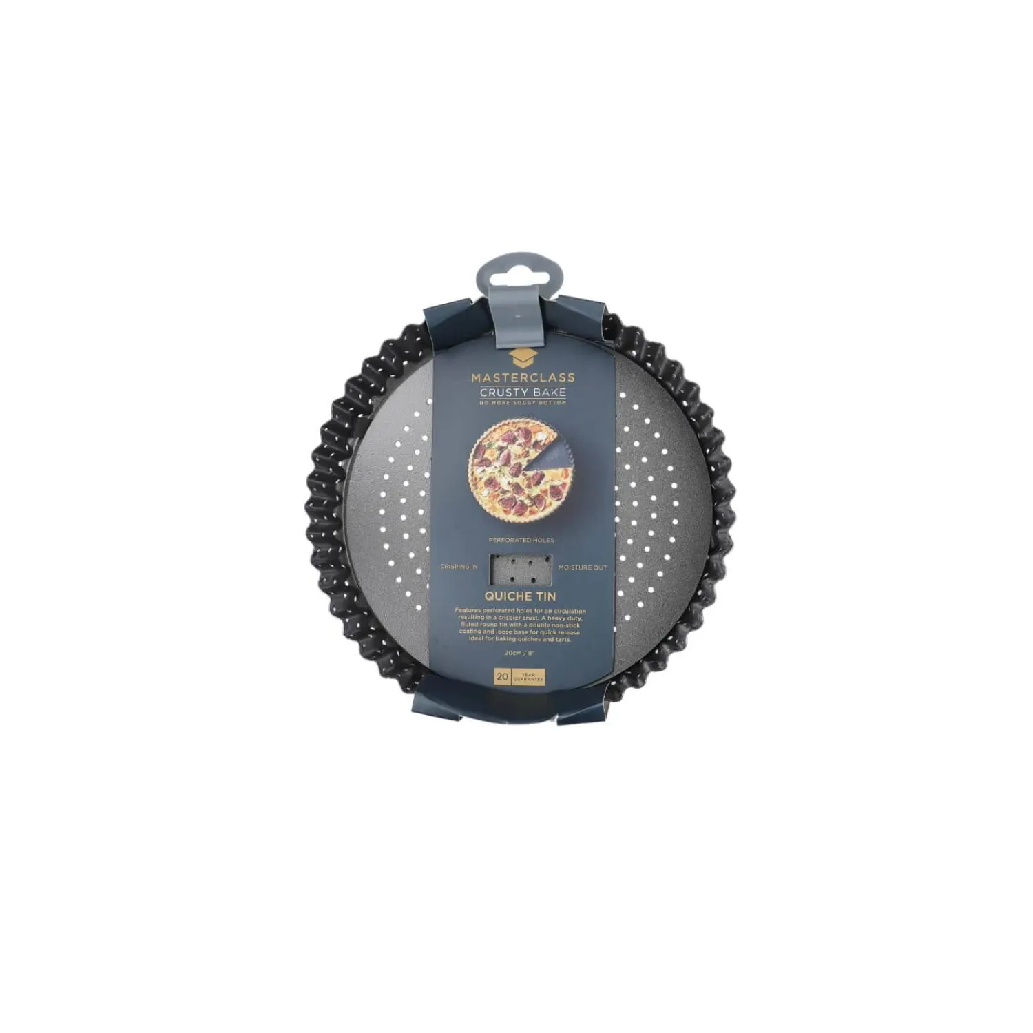 MasterClass Crusty Bake Non-Stick Quiche Tin - 20cm