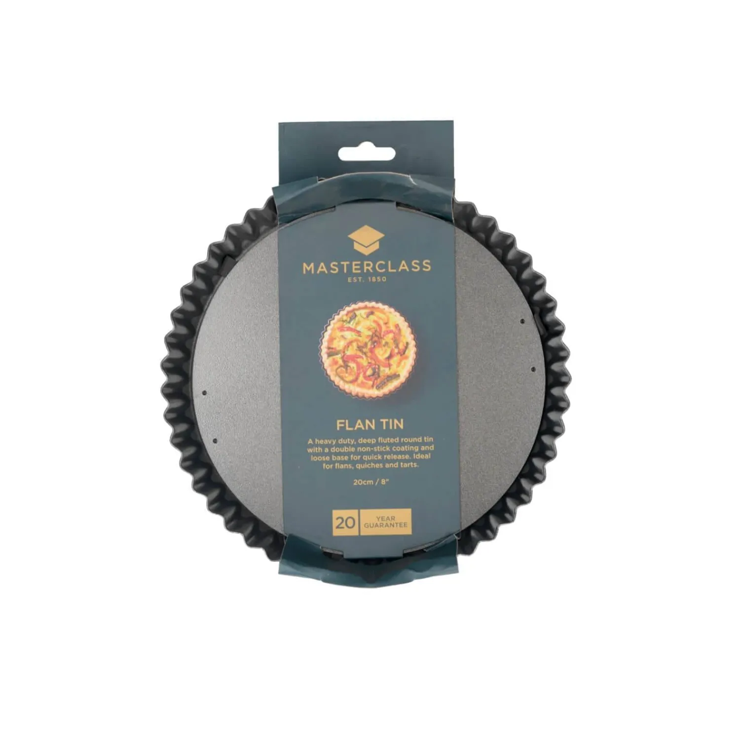 MasterClass Loose Base Fluted Flan Tin - 20cm