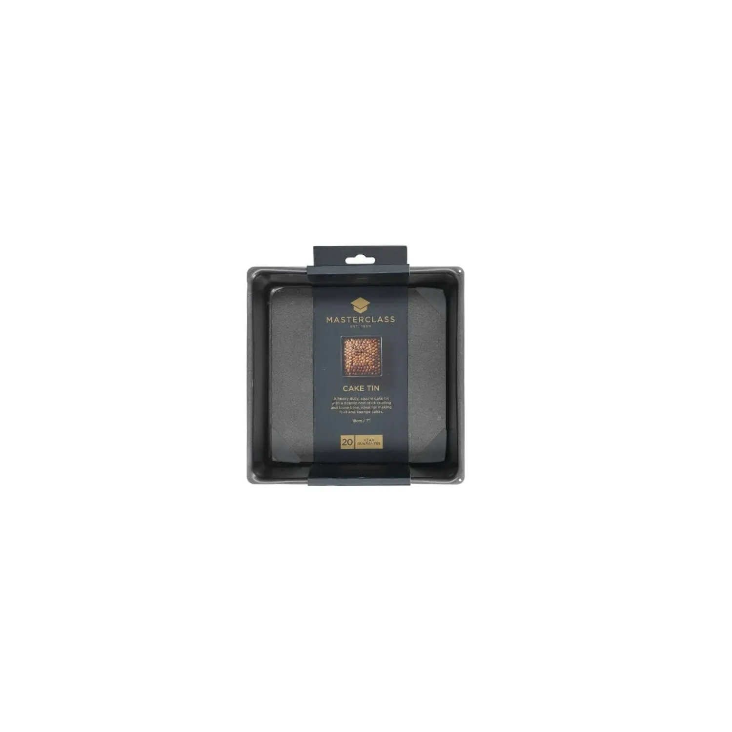 MasterClass Loose Base Square Deep Cake Tin - 18cm