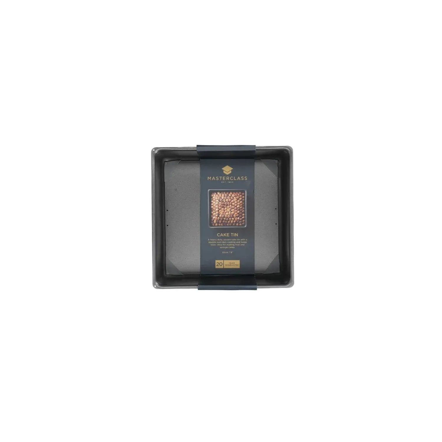 MasterClass Loose Base Square Cake Tin - 20cm