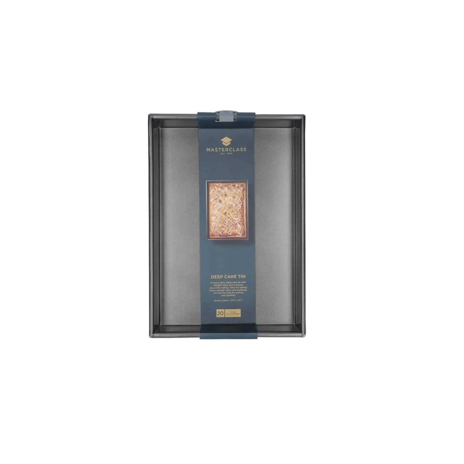 MasterClass Non-Stick Rectangle Deep Cake Tin - 35cm
