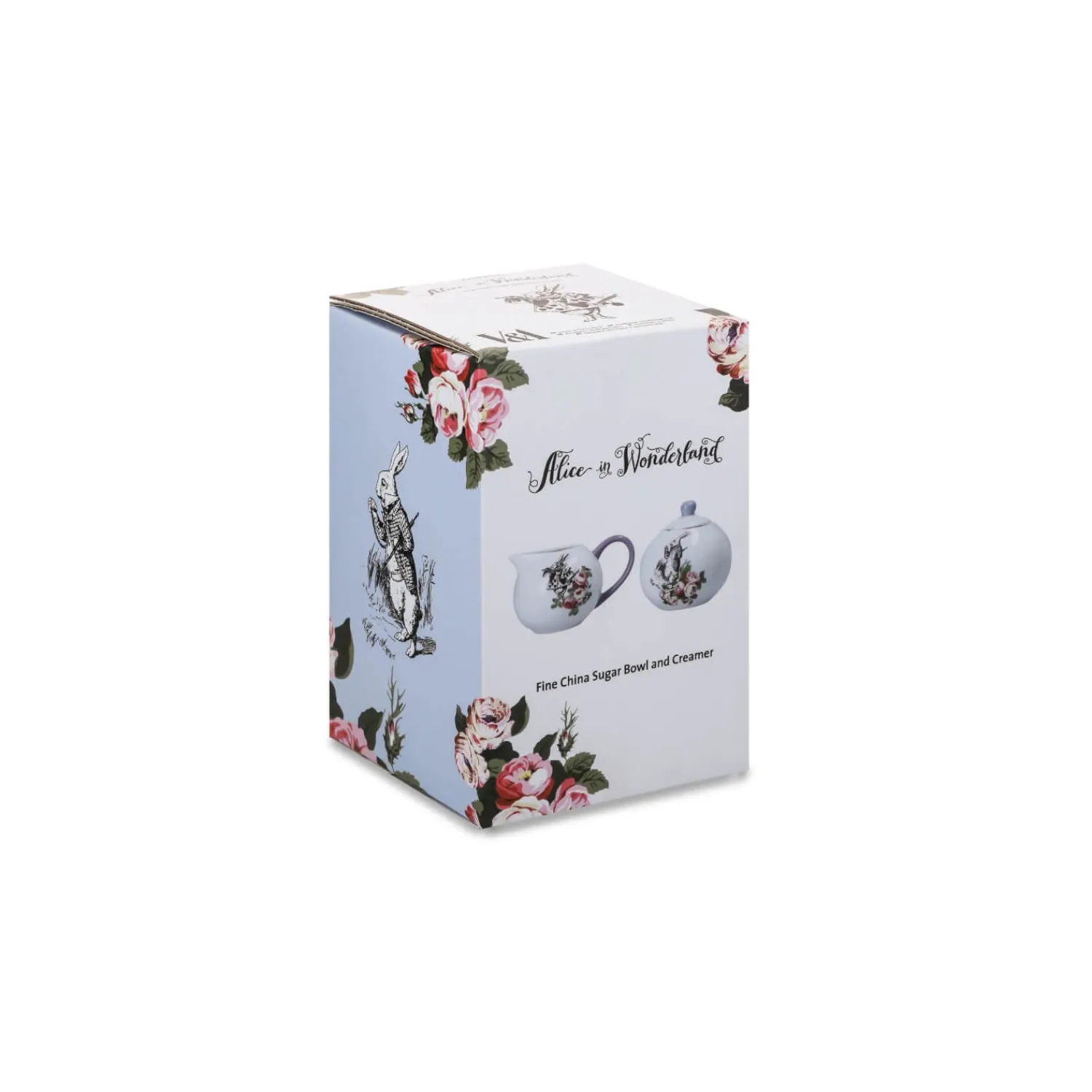Alice in Wonderland Mikasa V&A Bone China Sugar Bowl & Creamer Set