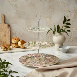Morris u0026 Co Morris & Co 3 Tier Porcelain Cake Stand
