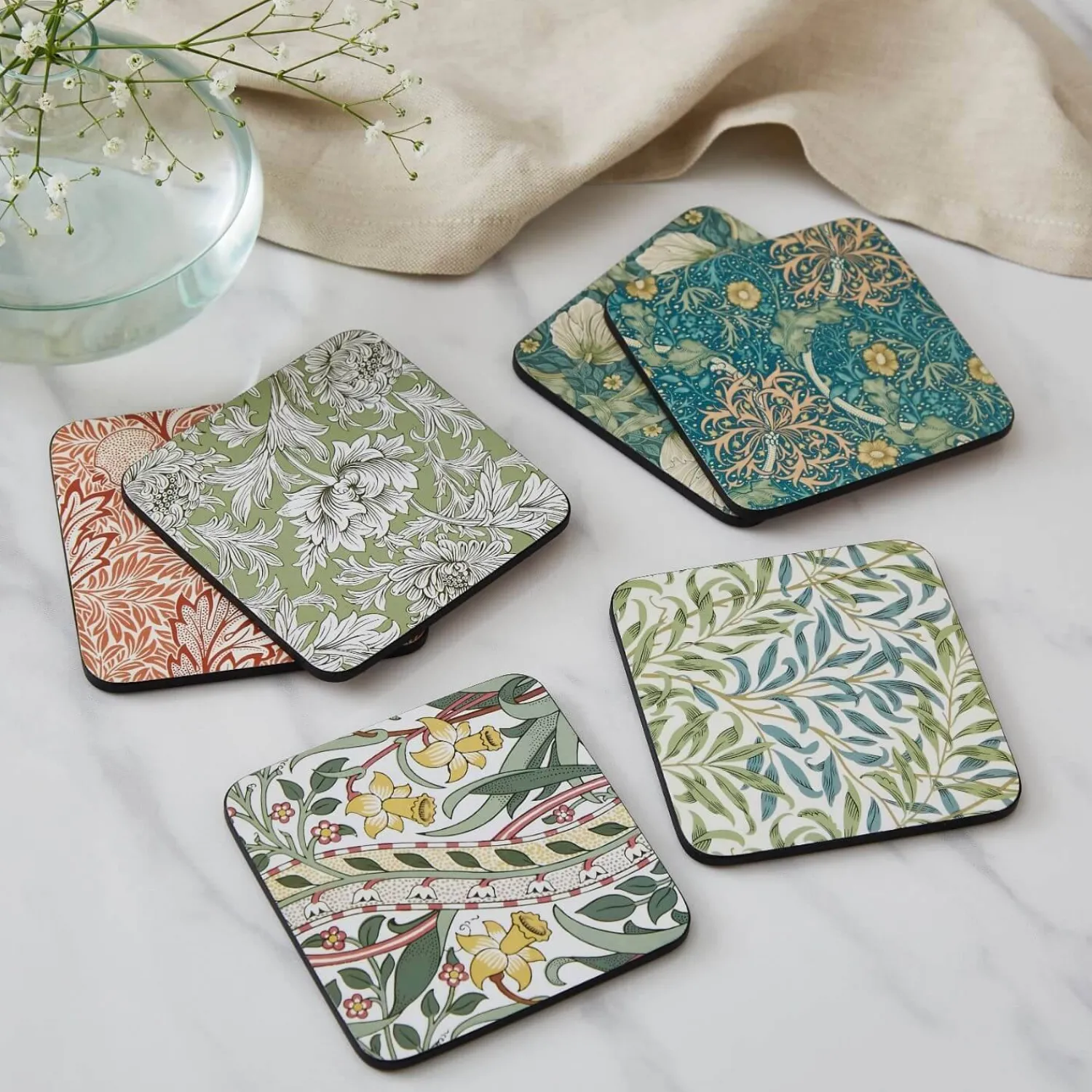 Morris u0026 Co Morris & Co Set of 6 Coasters - Assorted