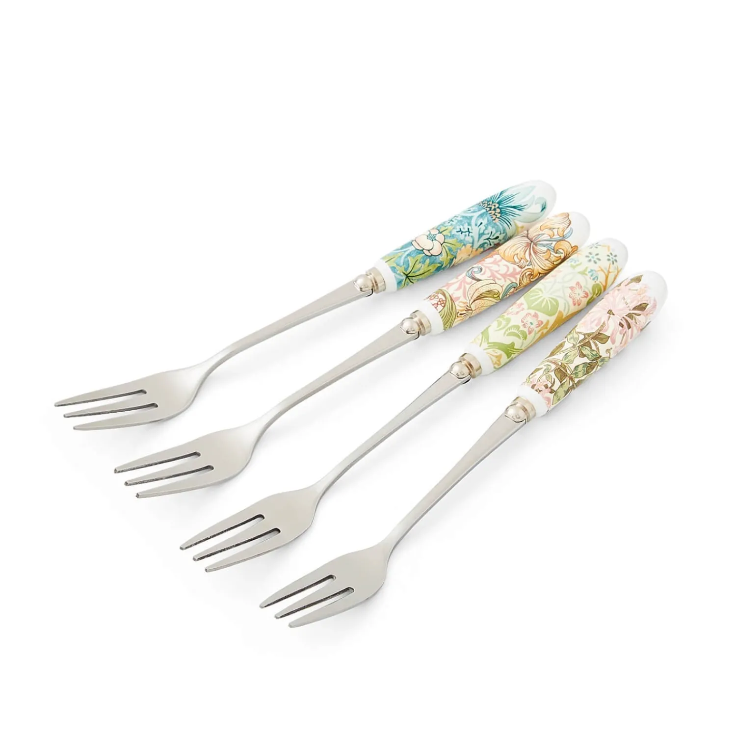 Morris u0026 Co Morris & Co Set Of Four Pastry Forks With Porcelain Handle
