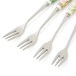 Morris u0026 Co Morris & Co Set Of Four Pastry Forks With Porcelain Handle