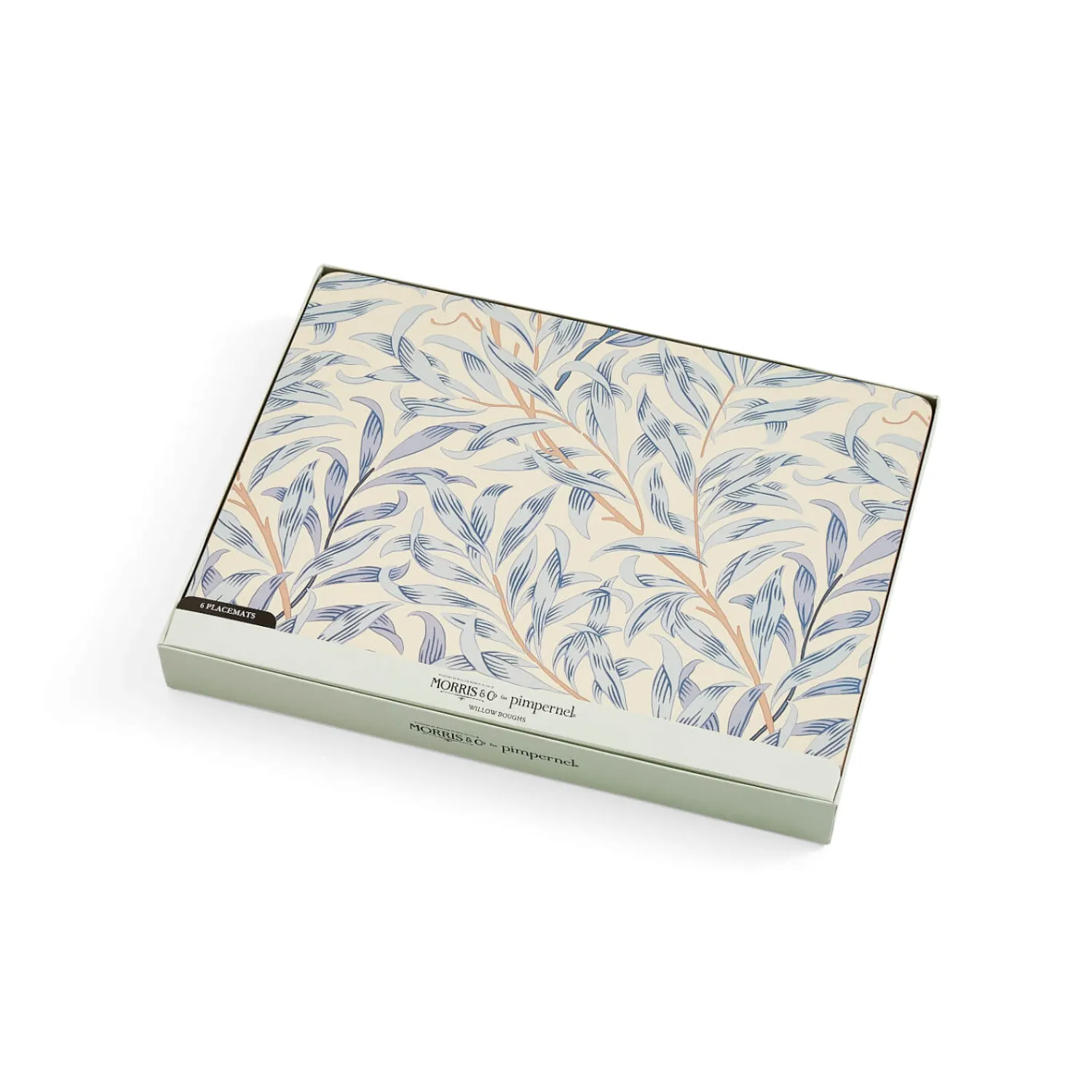 Morris u0026 Co Morris & Co Willow Bough Set Of Six Placemats - Blue