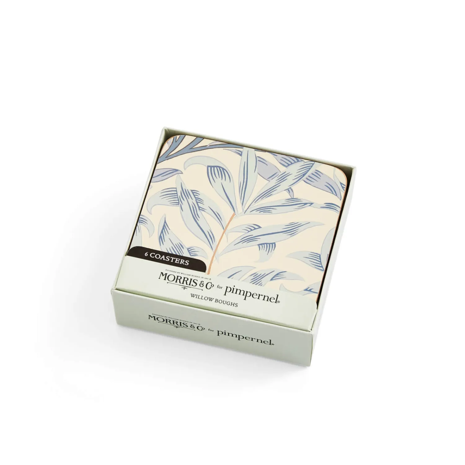 Morris u0026 Co Morris & Co Willow Bough Set Of Six Coasters - Blue
