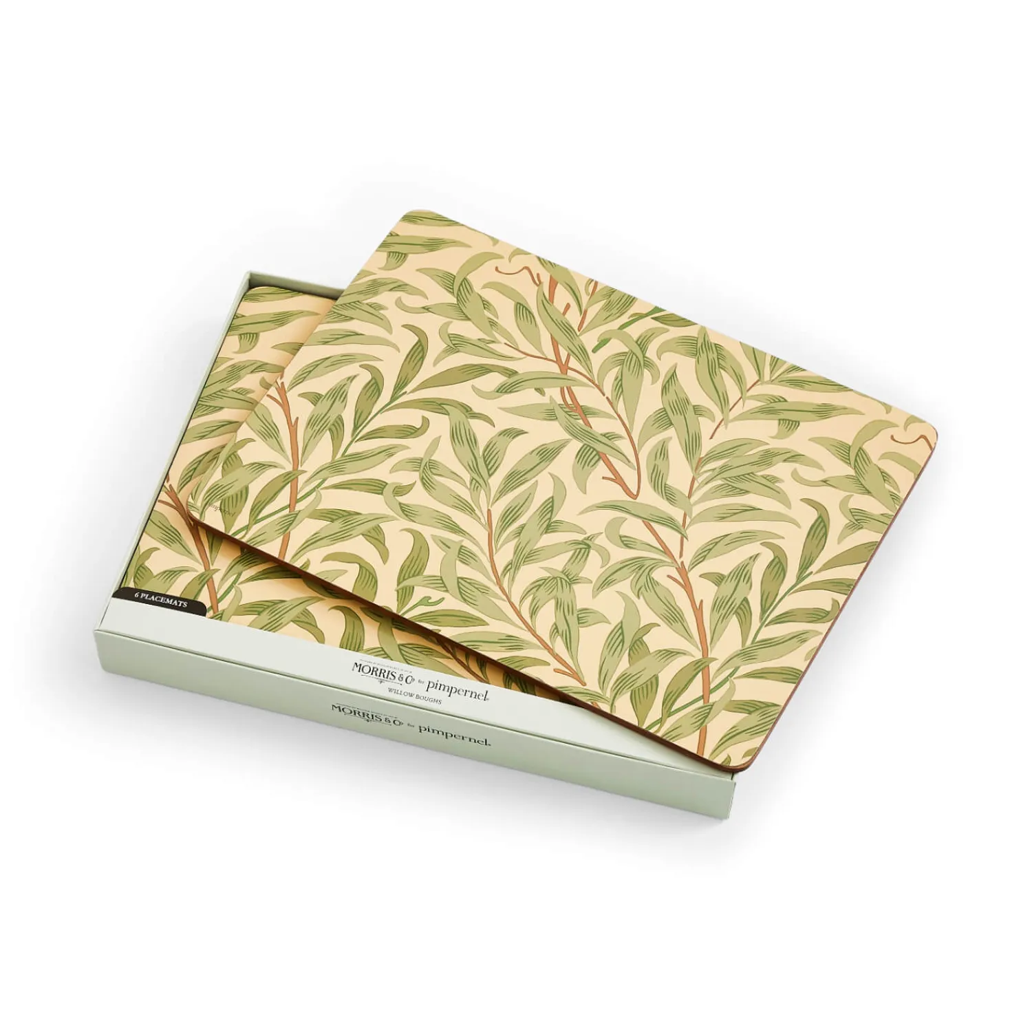 Morris u0026 Co Morris & Co Willow Bough Set Of Six Placemats - Green