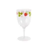 NAVIGATE Strawberries & Cream Reusable Decorated Wine Glass