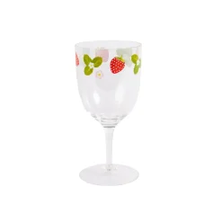 NAVIGATE Strawberries & Cream Reusable Decorated Wine Glass