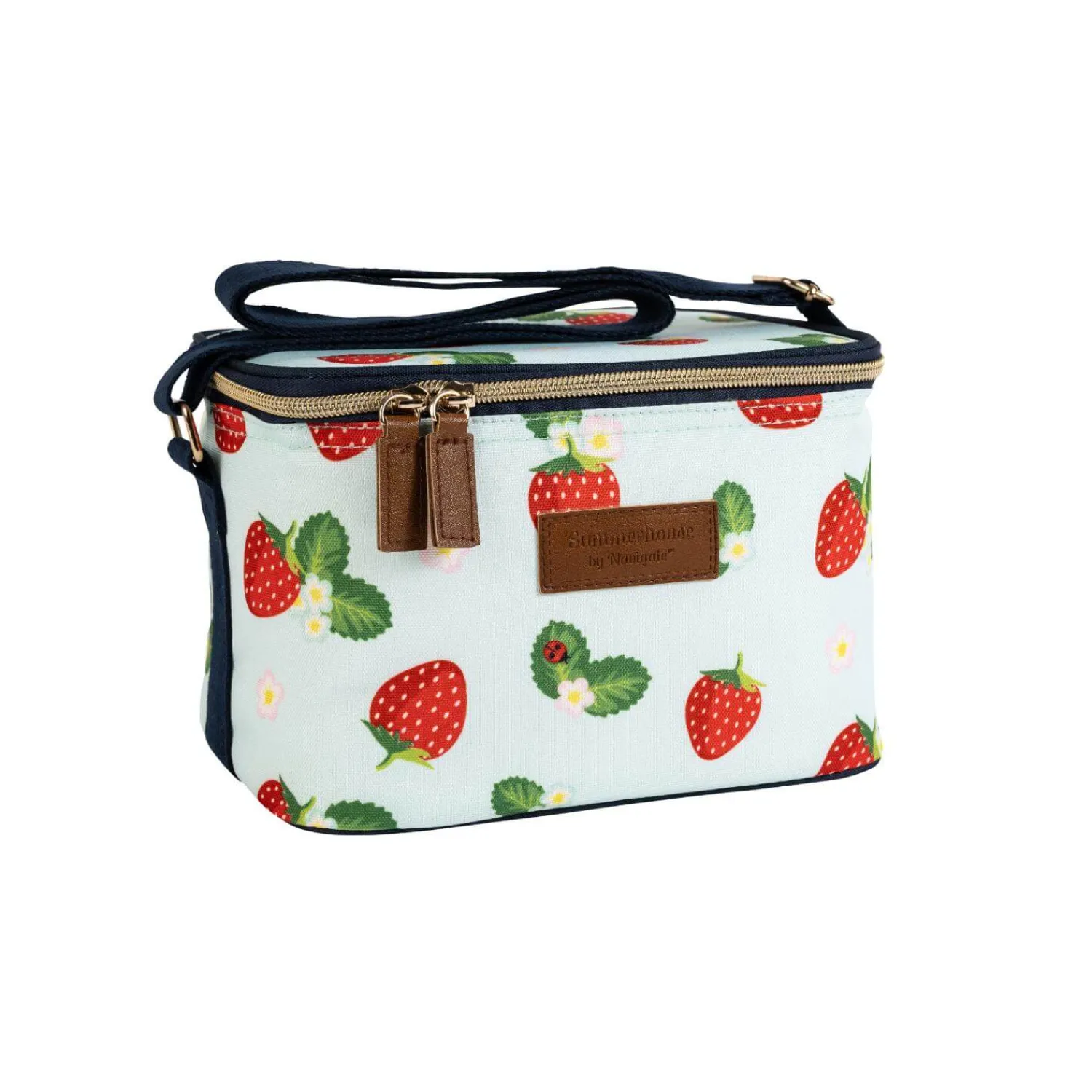 NAVIGATE Strawberries & Cream Personal Insulated Cool Bag - Aqua
