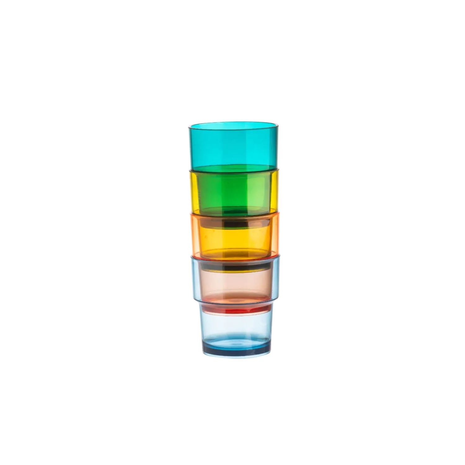 NAVIGATE Summerhouse 4-Piece Set of Stacking Polyester Tumbler Glasses - Riviera