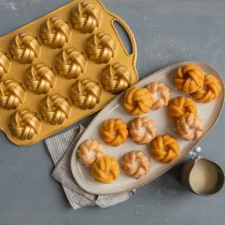 Nordic Ware Braided Mini Bundt Pan - Gold